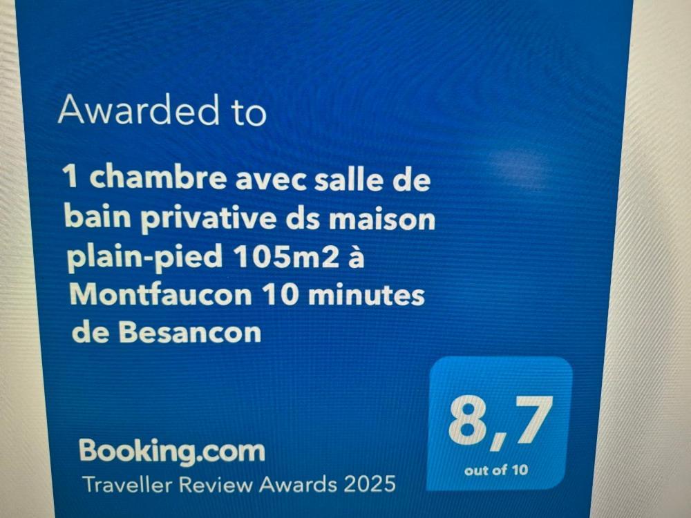 1 Chambre Avec Salle De Bain Privative Ds Maison Plain-Pied 105M2 A Montfaucon 10 Minutes De Besancon Zewnętrze zdjęcie